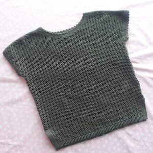 Army Green Mesh Top